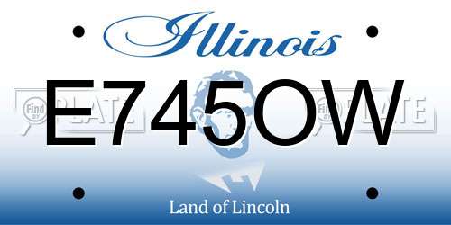 E745OW Illinois License Plate