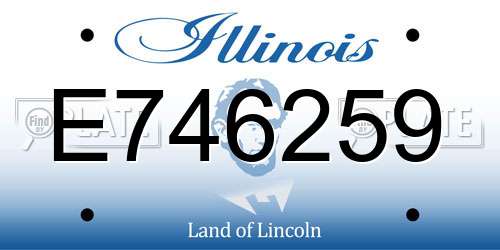 E746259 Illinois License Plate