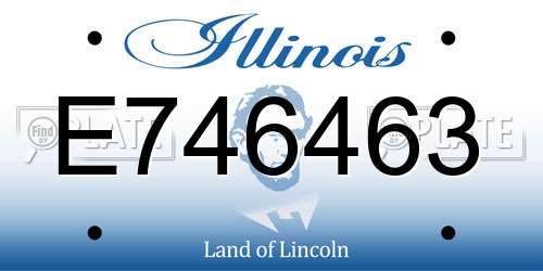 E746463 Illinois License Plate