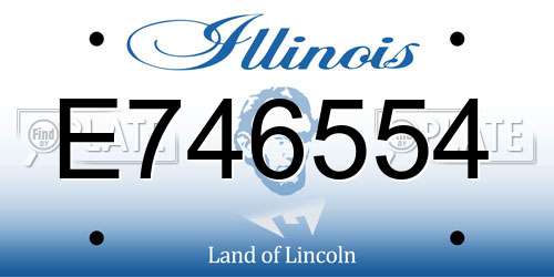 E746554 Illinois License Plate