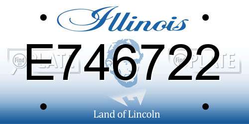 E746722 Illinois License Plate