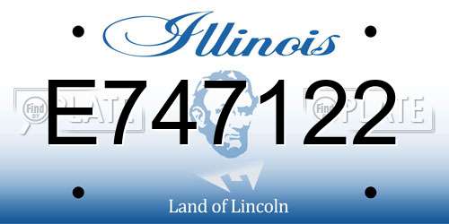 E747122 Illinois License Plate