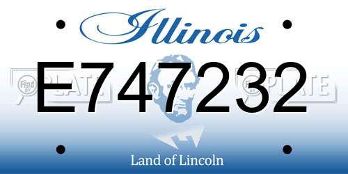 E747232 Illinois License Plate