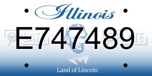 E747489 Illinois License Plate