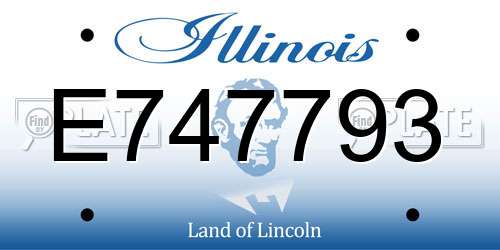 E747793 Illinois License Plate