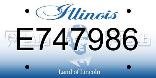 E747986 Illinois License Plate
