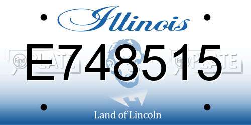 E748515 Illinois License Plate