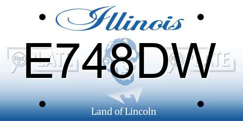 E748DW Illinois License Plate