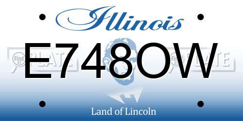 E748OW Illinois License Plate