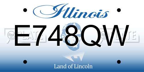 E748QW Illinois License Plate