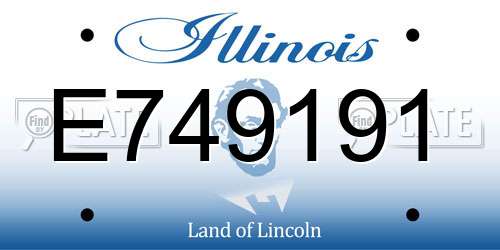 E749191 Illinois License Plate