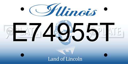 E74955T Illinois License Plate