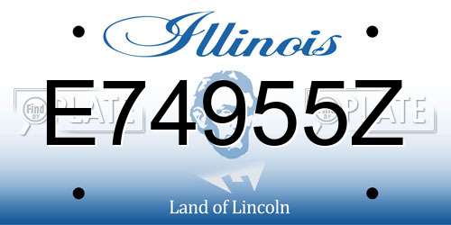 E74955Z Illinois License Plate