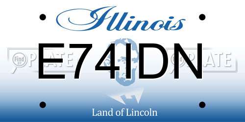 E74IDN Illinois License Plate