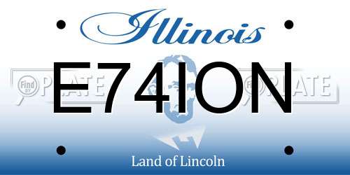 E74ION Illinois License Plate