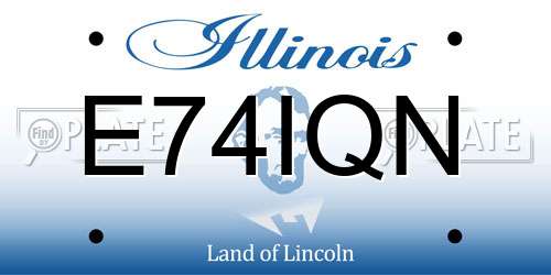 E74IQN Illinois License Plate