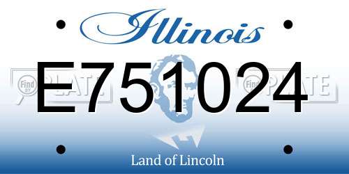 E751024 Illinois License Plate