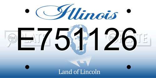 E751126 Illinois License Plate