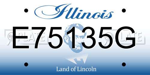 E75135G Illinois License Plate