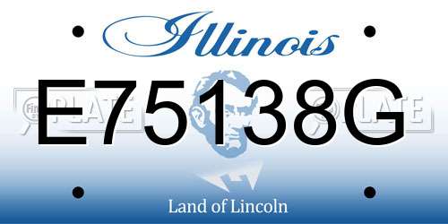 E75138G Illinois License Plate