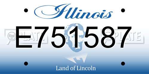 E751587 Illinois License Plate