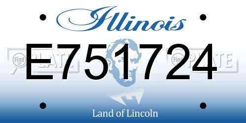 E751724 Illinois License Plate