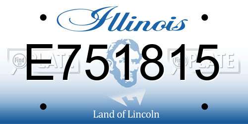 E751815 Illinois License Plate