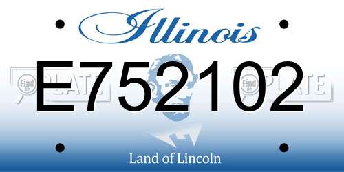 E752102 Illinois License Plate
