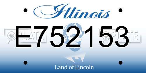 E752153 Illinois License Plate