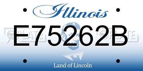 E75262B Illinois License Plate