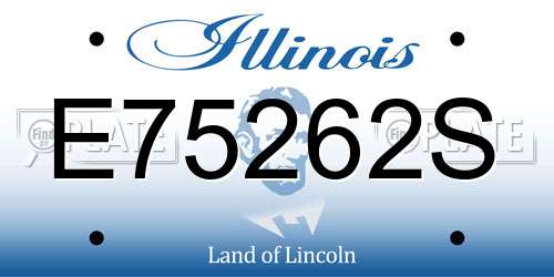 E75262S Illinois License Plate