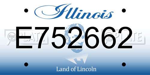 E752662 Illinois License Plate