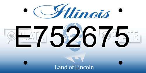 E752675 Illinois License Plate
