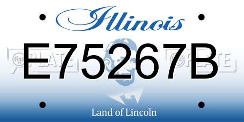 E75267B Illinois License Plate