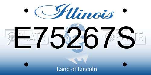 E75267S Illinois License Plate