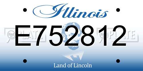 E752812 Illinois License Plate