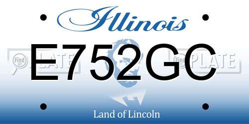 E752GC Illinois License Plate
