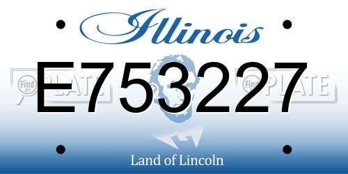 E753227 Illinois License Plate