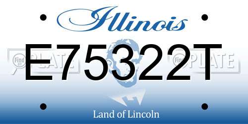 E75322T Illinois License Plate