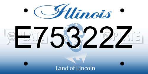 E75322Z Illinois License Plate