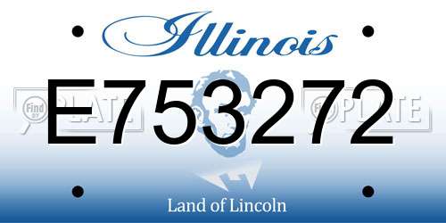 E753272 Illinois License Plate