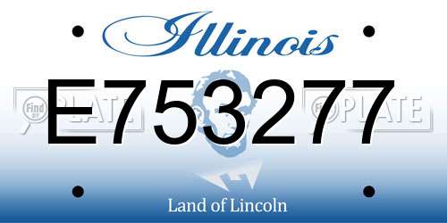 E753277 Illinois License Plate