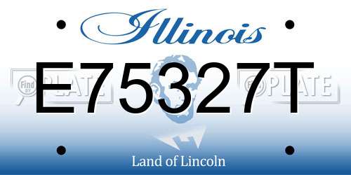 E75327T Illinois License Plate
