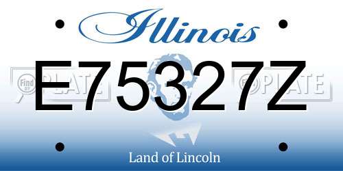 E75327Z Illinois License Plate