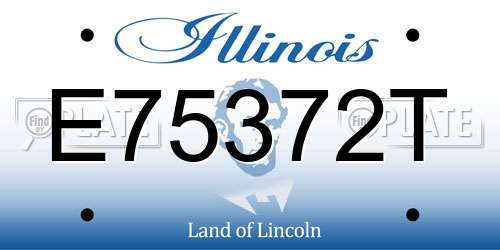 E75372T Illinois License Plate