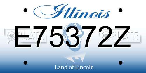 E75372Z Illinois License Plate