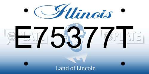 E75377T Illinois License Plate