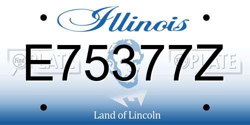 E75377Z Illinois License Plate