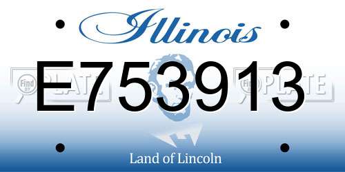 E753913 Illinois License Plate