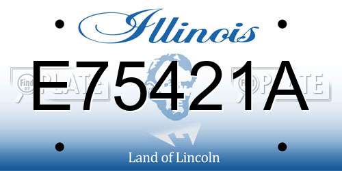 E75421A Illinois License Plate